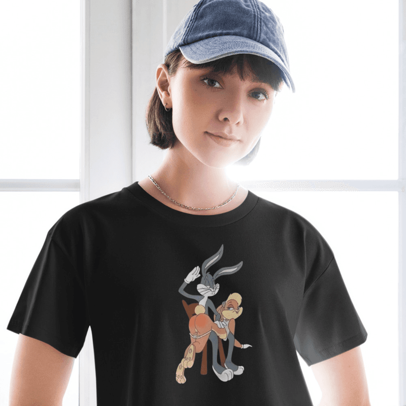 Warn-Her Collection No4 - Bunny Fun - Women's Crop Top